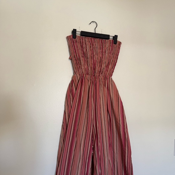 Cupshe | 100% Cotton Striped Strapless Open Back Jumpsuit - Picture 3 of 14